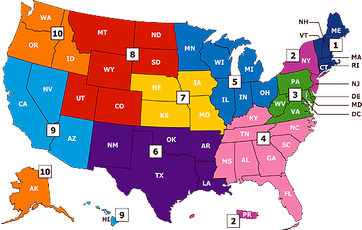 Regional Us Map